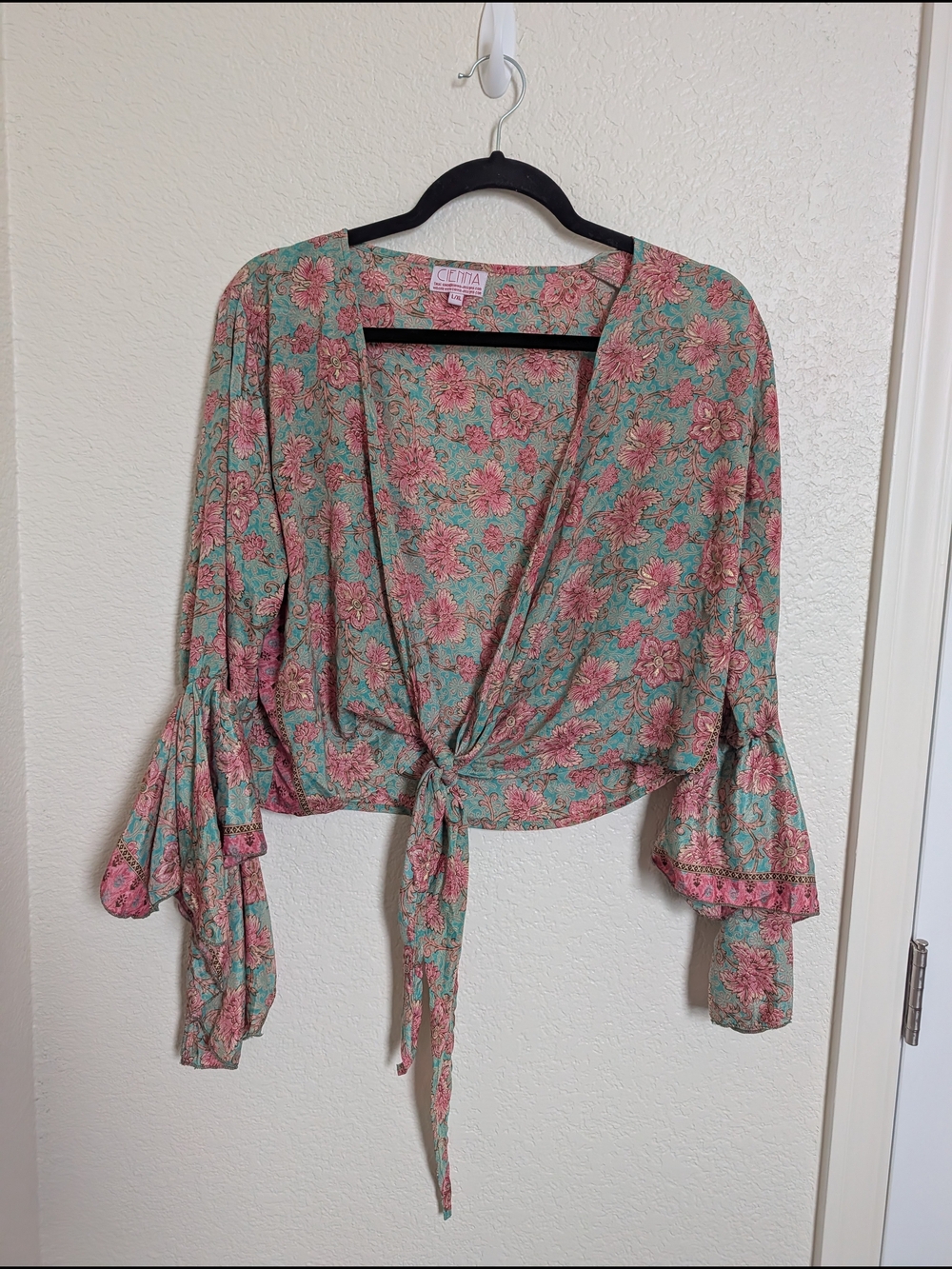 Cienna Design Gabi Top Mint Small Romantic Whimsy Cottagecore L/Xl Floral